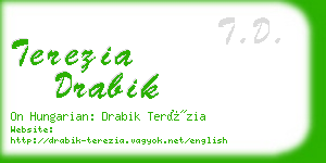 terezia drabik business card